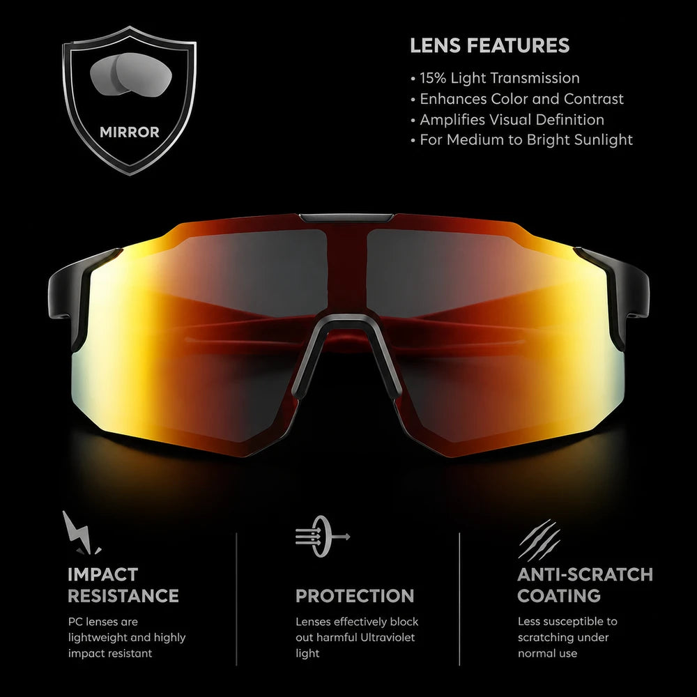 Oversized Wraparound Sports Sunglasses
