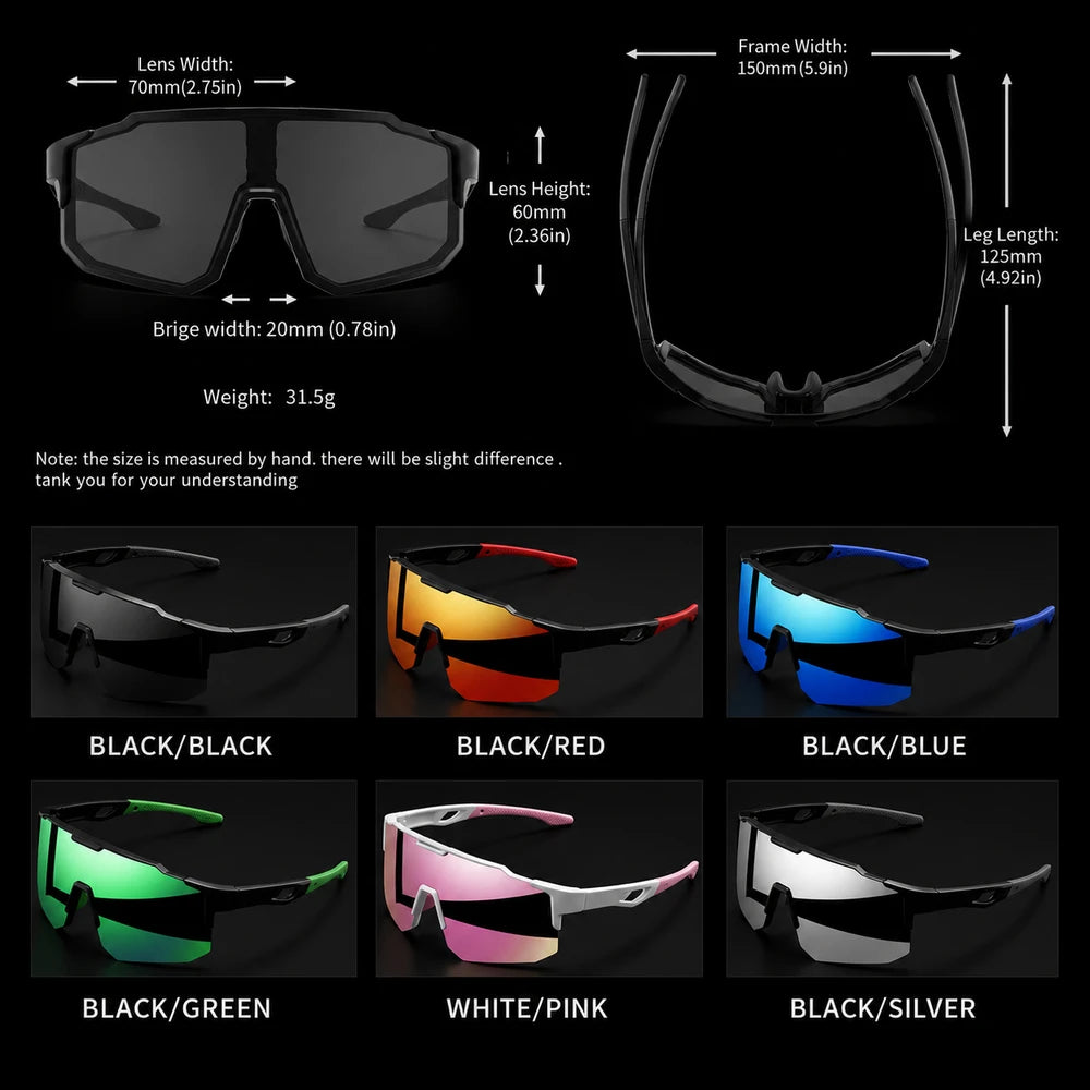 Oversized Wraparound Sports Sunglasses