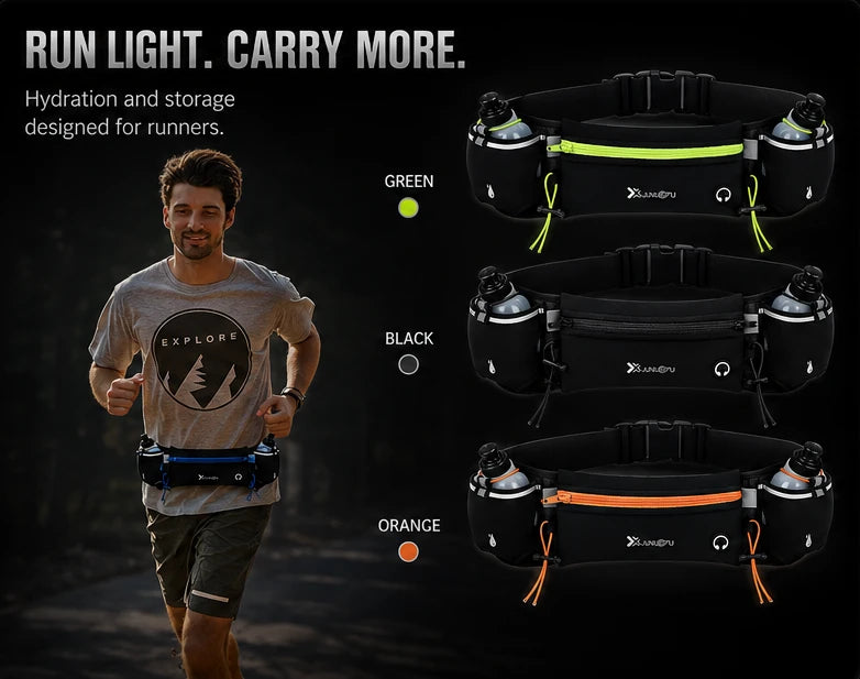 Dual Pocket Marathon Running Belt