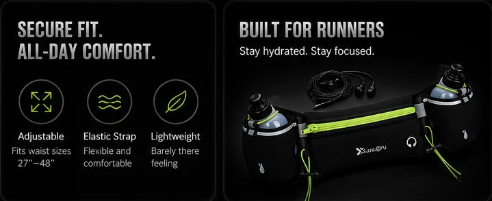Dual Pocket Marathon Running Belt